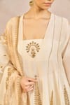Buy_Masaba_Ivory Chanderi, Tissue Embroidery, Cut Work, Pehli Kiran Peplum Kurta Set _Online