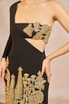 Buy_Masaba_Black Georgette Embroidery, Sequins, Aankhon Ka Paigam Gown With Bustier 