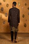 Shop_Masaba_Black Jacquard Embroidery Zen Kurta With Pant_at_Aza_Fashions