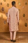 Shop_Masaba_Pink Silk Foil Printing Baby Whispering Leaf Kurta Set _at_Aza_Fashions