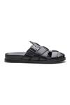 Dang Shoes_Black Jaipur Leather Sandals _Online_at_Aza_Fashions
