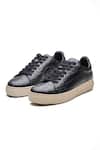 Buy_Dang Shoes_Black Animal Textured Sneakers _at_Aza_Fashions