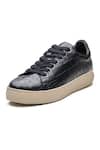 Buy_Dang Shoes_Black Animal Textured Sneakers _Online_at_Aza_Fashions
