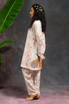 Shop_Prachi Kamat_White Viscose, Silk Round Neck Morviika Printed Kurta With Pant _Online_at_Aza_Fashions