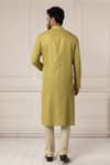 Shop_Minikin_Green Silk, Viscose Embroidery Placket Kurta Set _at_Aza_Fashions