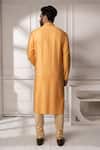 Shop_Minikin_Orange Silk, Dupion Gota Patti, Embroidery Placket Kurta Set _at_Aza_Fashions
