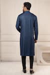 Shop_Minikin_Blue Silk Embroidery Resham Kurta Set _at_Aza_Fashions