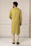 Shop_Minikin_Green Silk, Viscose Embroidery Kashmiri Kurta Set _at_Aza_Fashions