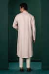 Shop_Minikin_Pink Linen Embroidery Hand Kurta Set _at_Aza_Fashions