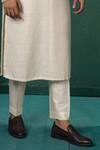 Buy_Minikin_Off White Silk Embroidery Hand Kurta Set _Online_at_Aza_Fashions