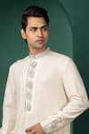 Buy_Minikin_Off White Silk Embroidery Hand Kurta Set 