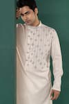 Buy_Minikin_Off White Silk Embroidery Geometric Pattern Kurta Set 