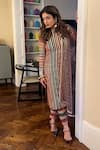 Buy_Vvani By Vani Vats_Multi Color Georgette, Silk, Net Gota Patti, Sequins Hand Embroidered Kurta Set 