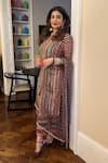 Vvani By Vani Vats_Multi Color Georgette, Silk, Net Gota Patti, Sequins Hand Embroidered Kurta Set _Online