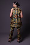 Shop_Thetaa_Multi Color Chanderi Silk, Shantoon Embroidery Floral Print Kurta And Pant Set _at_Aza_Fashions
