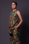 Shop_Thetaa_Multi Color Chanderi Silk, Shantoon Embroidery Floral Print Kurta And Pant Set _Online_at_Aza_Fashions