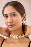 Buy_Bblingg_Gold Plated Veda Shell Stone And Pearl Choker _at_Aza_Fashions