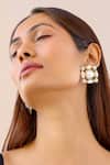 Shop_Bblingg_Gold Plated Crystals, Pearls Veda And Stud Earrings _at_Aza_Fashions