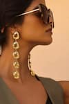 Buy_Bblingg_Gold Statement Textured Shoulder Duster Earrings _at_Aza_Fashions