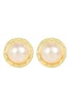 Shop_Bblingg_Gold Plated Pearls Luxe Stud Earrings _at_Aza_Fashions