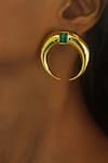 Buy_Bblingg_Gold Plated Crystals Copa Hoops With Baguette _Online_at_Aza_Fashions