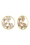 Shop_Bblingg_Gold Plated Crystals Sameera Multi-jewelled Hoop Earrings _at_Aza_Fashions