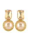 Shop_Bblingg_Gold Plated Crystals, Pearls Tel Mini And Textured Studs _at_Aza_Fashions
