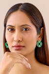 Buy_Bblingg_Green Crystals Cavana Mini Swarovski Stud Earrings _at_Aza_Fashions