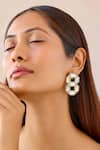 Buy_Bblingg_White Crystals Cavana Double Swarovski Stud Earrings _at_Aza_Fashions
