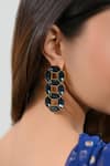 Shop_Bblingg_Gold Plated Crystals Cavana Statement Geometric Swarovski Stud Earrings _at_Aza_Fashions