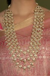 Buy_Queens Jewels_White Pearl Multilayer Jadau Necklace _Online_at_Aza_Fashions
