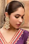 Buy_Queens Jewels_Gold Plated Pearls, Stones Suhana Gulnaar Polki Chandbaalis _at_Aza_Fashions
