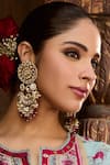 Shop_Queens Jewels_Gold Plated Pearls, Stones Suhana Gulnaar Polki Chandbaalis _at_Aza_Fashions