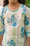 Buy_Plumcheeks_Green Cotton Embroidery Printed Kurta Sharara Set _Online_at_Aza_Fashions