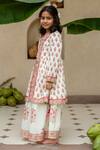 Buy_Plumcheeks_Off White Cotton Embroidery, Tassels Manika Printed Top And Skirt Set _Online_at_Aza_Fashions