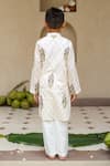 Shop_Plumcheeks_Off White Cotton Beads Jamuni Printed Kurta Set _at_Aza_Fashions