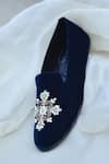 Shop_Around Always_Blue Ace Stone Embellished Loafers _at_Aza_Fashions