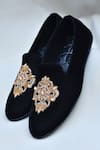 Buy_Around Always_Black Anmol Zardozi Embroidered Loafers _at_Aza_Fashions