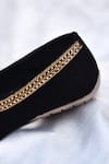 Around Always_Black Gus Crest Embroidered Mojaris _Online_at_Aza_Fashions