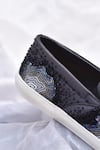 Around Always_Gray Liv Cutdana Embroidered Sneakers _Online_at_Aza_Fashions