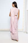 Shop_Ekaya Banaras_Lavender Silk Zari Handwoven Lilac Saree With Running Blouse _at_Aza_Fashions