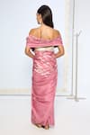 Shop_Ekaya Banaras_Pink Silk Zari Handwoven Dusty Saree With Running Blouse _at_Aza_Fashions