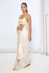 Buy_Ekaya Banaras_Ivory Silk Zari Handwoven Saree With Running Blouse _Online_at_Aza_Fashions