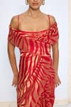 Ekaya Banaras_Red Silk Zari Handwoven Classic Saree With Running Blouse _Online_at_Aza_Fashions