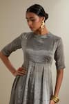 Buy_Vinusto_Silver Silk, Chanderi Embroidery Round Zari Panelled Anarkali And Palazzo Set _Online_at_Aza_Fashions