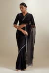 Buy_Vinusto_Black , Organza, Sequins And Katan Saree With Blouse _at_Aza_Fashions