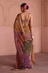 Shop_Irrau By Samir Mantri_Multi Color Organza, Crepe Embroidery, Gulbahar Embellished Saree With Blouse _at_Aza_Fashions