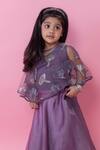 Buy_Minikin_Purple Net, Taffeta, Organza Embroidery Skirt With Top _Online_at_Aza_Fashions