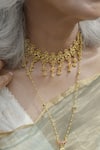 Shop_Zariin_Gold Plated Glorious Glory Choker Necklace _at_Aza_Fashions