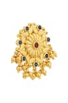 Buy_Zariin_Gold Plated Stones Floral Wonder Stud Earrings _Online_at_Aza_Fashions